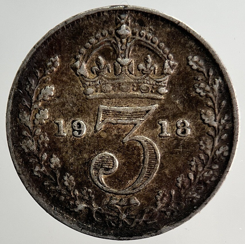 1918 George V Threepence Silver Coin | Fine Collectable Grade | a3223