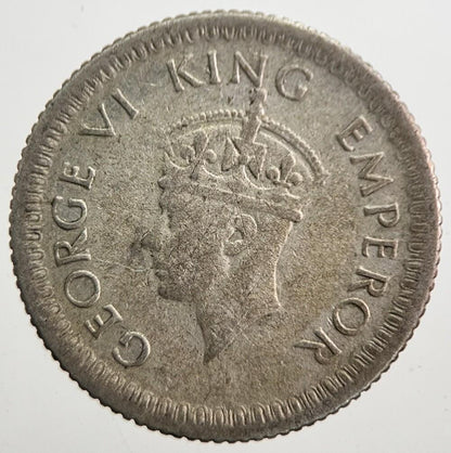 1943 India 1/4 Quarter Rupee Silver Coin | Collectable Grade | a7671