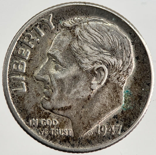 1947 US USA Roosevelt Dime Silver Coin | Very High Grade | a8316