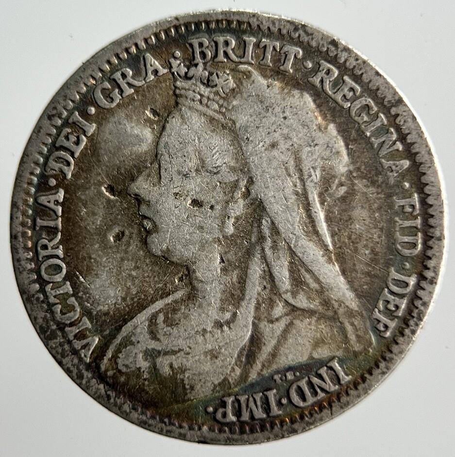 1901 Victoria Threepence Silver Coin | Collectable Grade | a4038