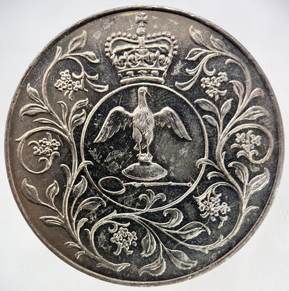 1977 Elizabeth II 2nd Jubilee Crown British Coin | Very High Grade | a1710