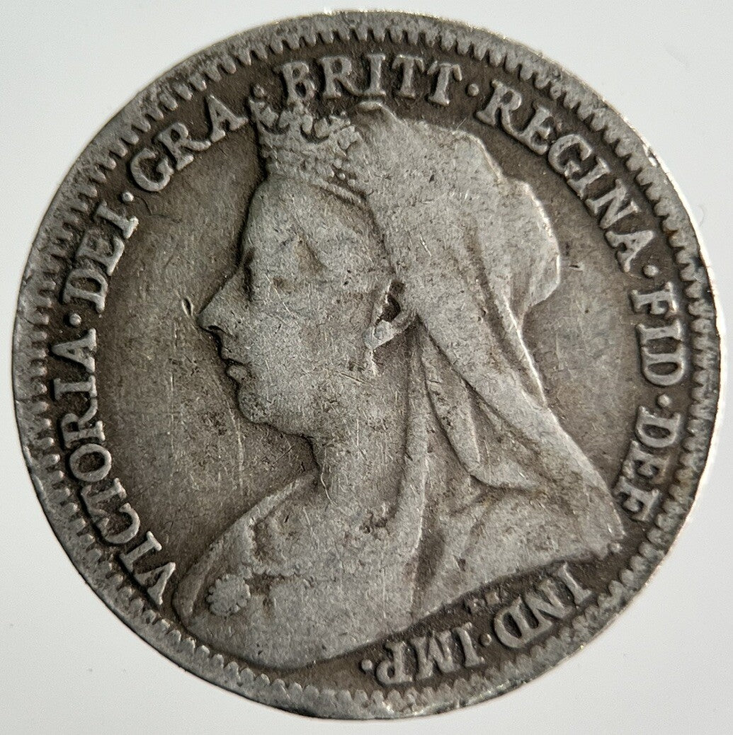 1901 Victoria Threepence Silver Coin | Collectable Grade | a4042