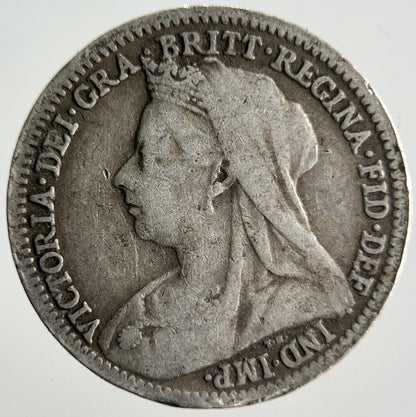 1901 Victoria Threepence Silver Coin | Collectable Grade | a4042