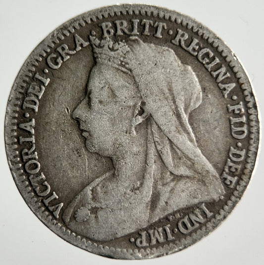 1901 Victoria Threepence Silver Coin | Collectable Grade | a4042