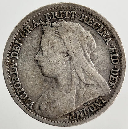 1900 Victoria Veiled Head Threepence Silver Coin | Collectable Grade | a2527