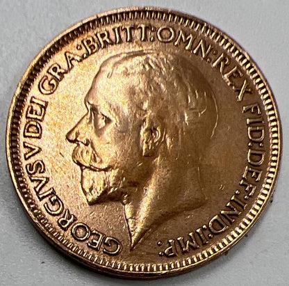 1930 Farthing | British Copper Coin | King George IV | Fine Grade | a401