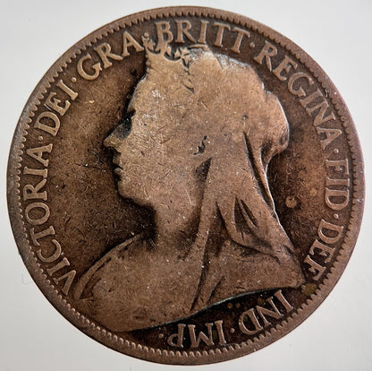 1895 Victoria One Penny Coin | Fair Grade | a8033