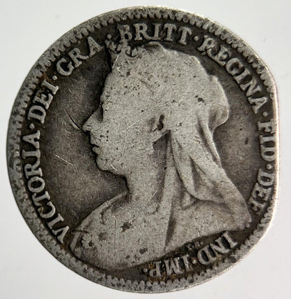 1893 Veiled Head Victoria Threepence Silver Coin | Collectable Grade | a4004