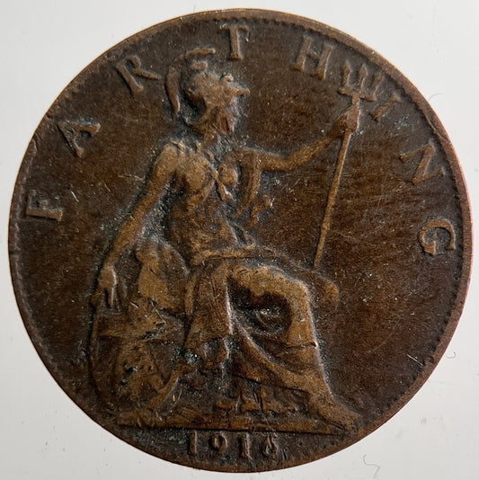 1916 George V Farthing Coin | Collectable Grade | a7382
