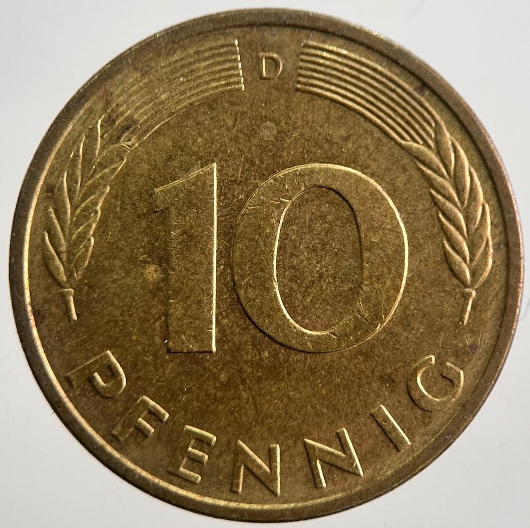 1980 Germany 10 Pfennig Coin | Collectable Grade | a7503