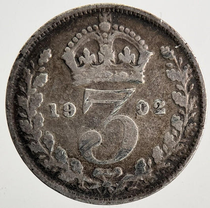 1902 Edward VII Threepence Silver Coin | Collectable Grade | a9838