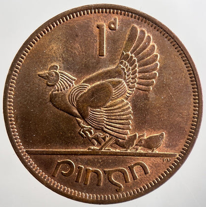 1968 Irish Penny Coin | Very High Grade | a7465