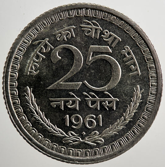1961 India 25 Paise Coin | Fine Collectable Grade | a3342