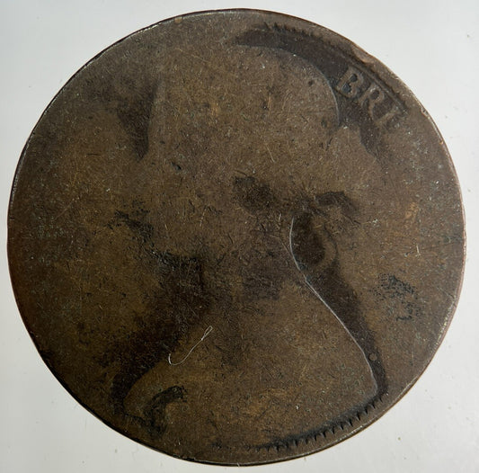 British Victoria One Penny Coin | Worn Grade