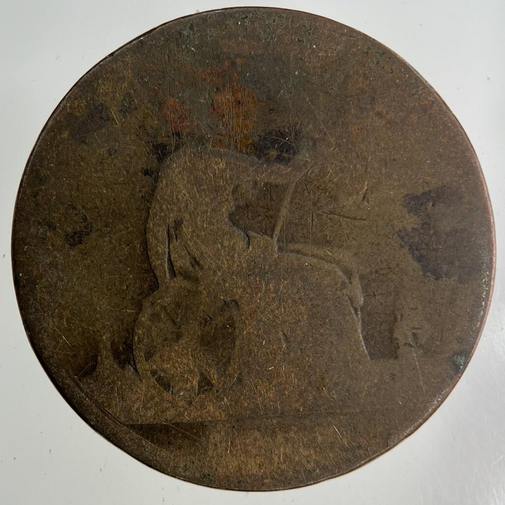 British Victoria One Penny Coin | Worn Grade