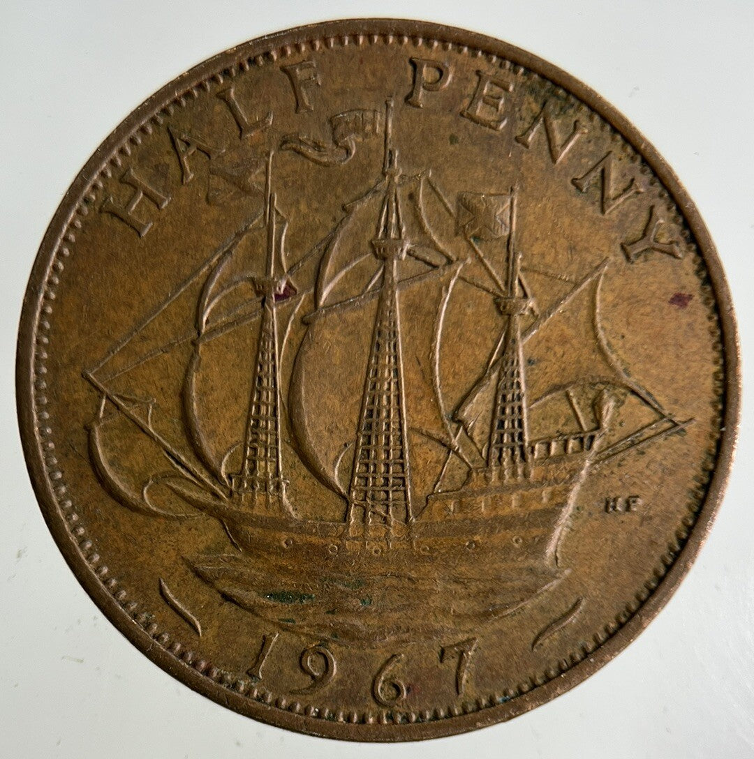 1967 Elizabeth II 2nd Half-Penny Coin | Fine Collectable Grade
