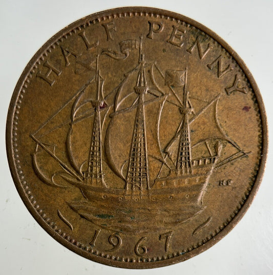 1967 Elizabeth II 2nd Half-Penny Coin | Fine Collectable Grade