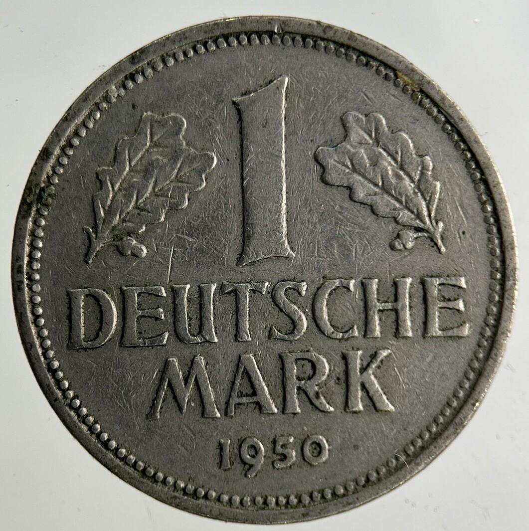 1950 Germany 1 Mark Coin | Fine Collectable Grade