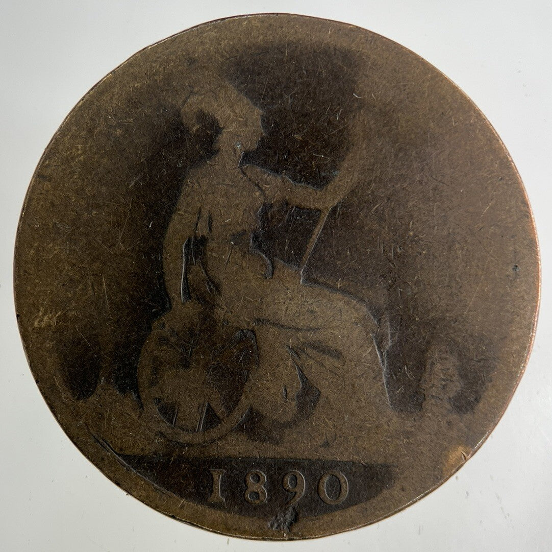 1890 Victoria One Penny Coin | Fair Grade