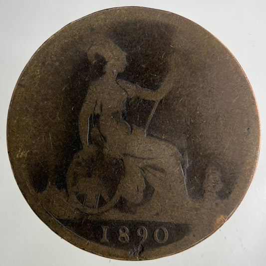 1890 Victoria One Penny Coin | Fair Grade