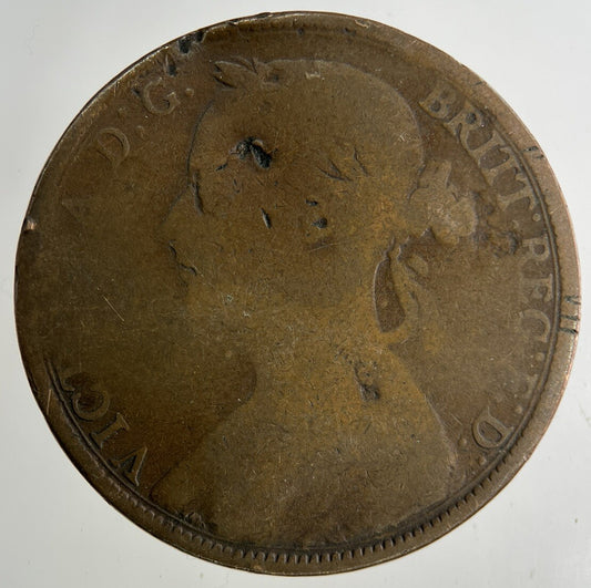 1889 Victoria One Penny Coin | Fair Grade