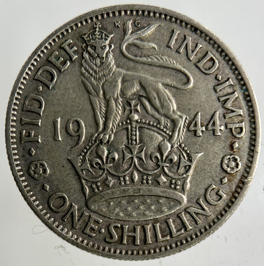 1944 George VI Shilling Silver Coin | Fine Collectable Grade