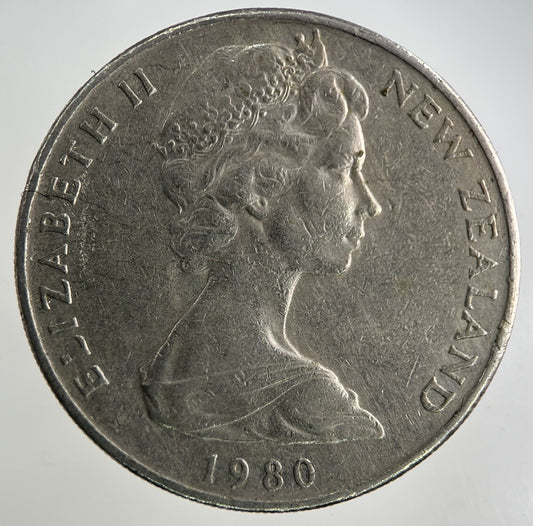 1980 New Zealand 20 Cents Coin | Fine Collectable Grade
