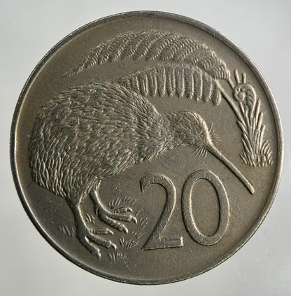 1969 New Zealand 20 Cents Coin | Fine Collectable Grade