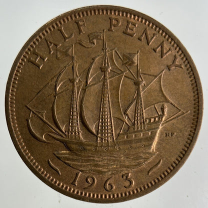 1963 Elizabeth II 2nd Half-Penny Coin | Fine Collectable Grade