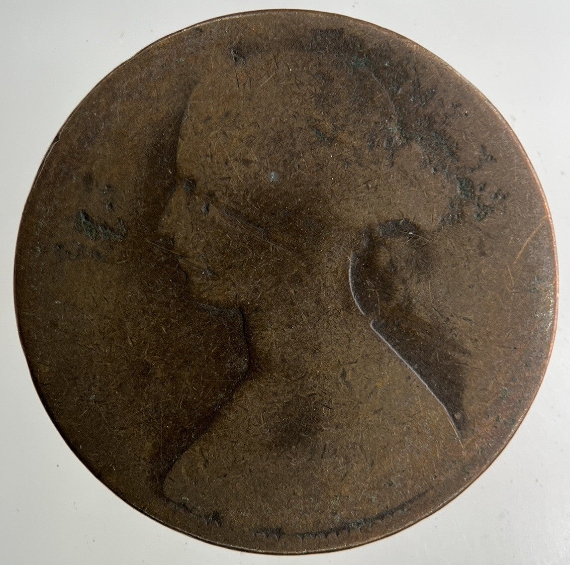 British Victoria One Penny Coin | Worn Grade