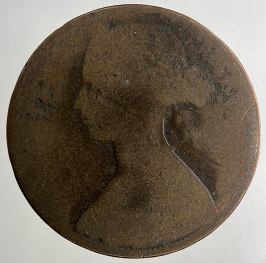 British Victoria One Penny Coin | Worn Grade