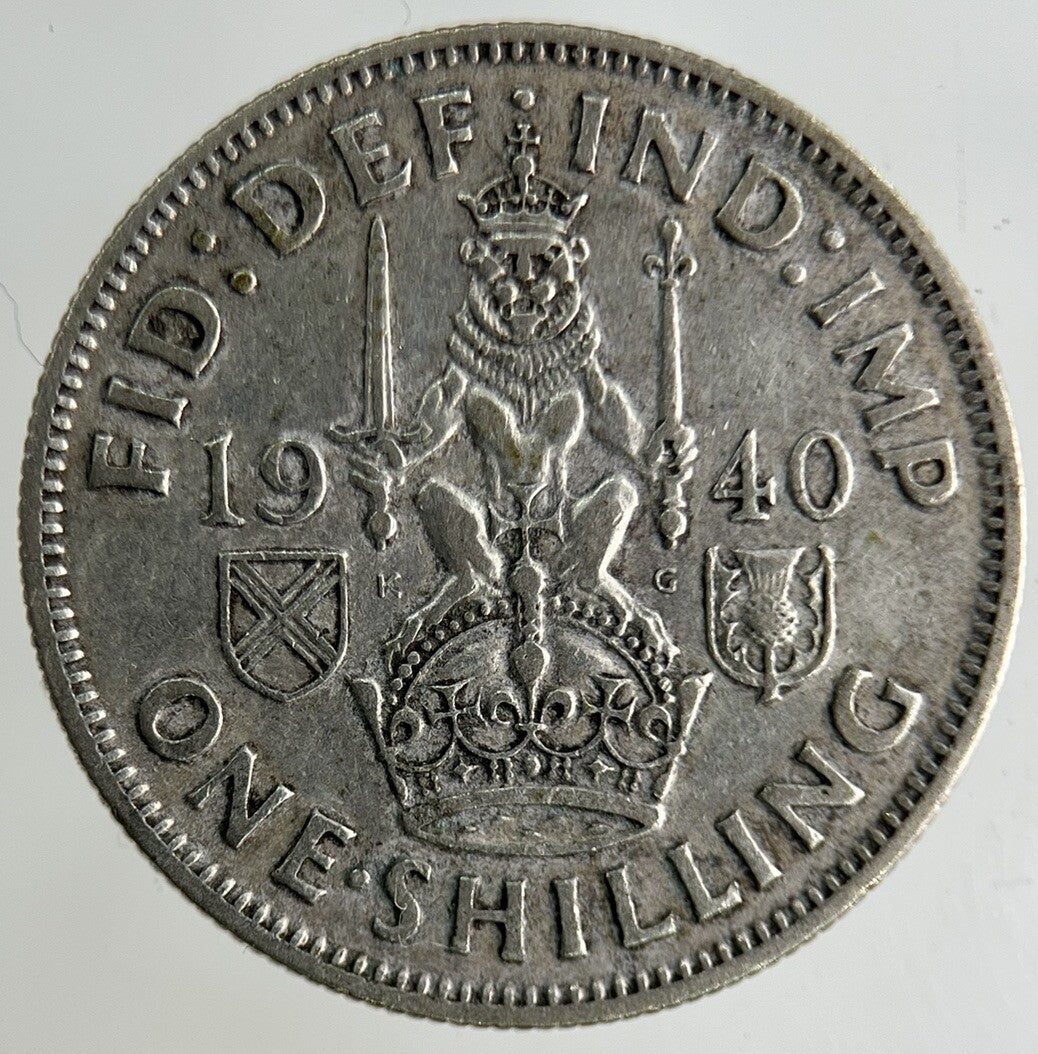 1940 George VI Shilling Silver Coin | Fine Collectable Grade