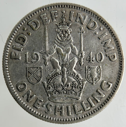 1940 George VI Shilling Silver Coin | Fine Collectable Grade