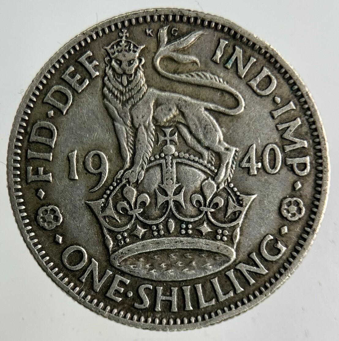 1940 George VI Shilling Silver Coin | Collectable Grade