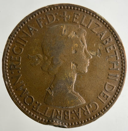 1953 Elizabeth II 2nd Half-Penny Coin | Collectable Grade