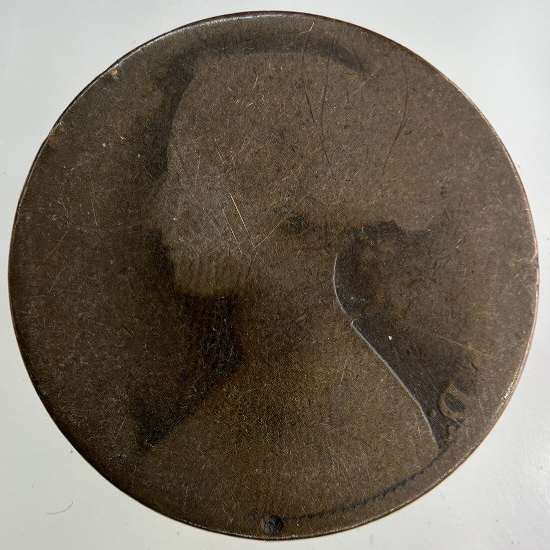 1867 Victoria One Penny Coin | Worn Grade