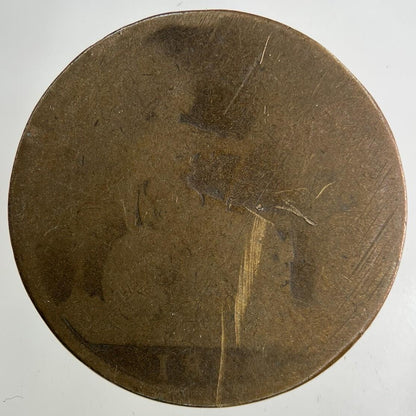 British Victoria One Penny Coin | Worn Grade