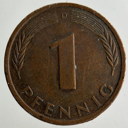 1971 Germany 1 Pfennig Coin | Fine Collectable Grade