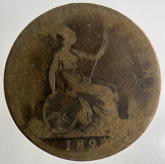 1892 Victoria One Penny Coin | Fair Grade