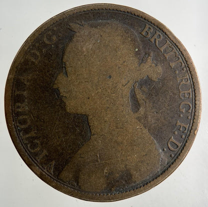1889 Victoria One Penny Coin | Fair Grade
