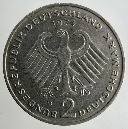 1974 Germany 2 Mark Coin | Fine Collectable Grade