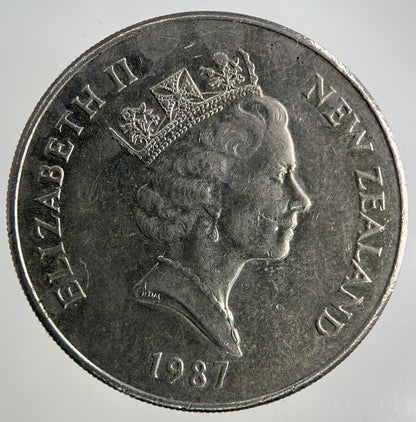 1987 New Zealand 20 Cents Coin | Fine Collectable Grade