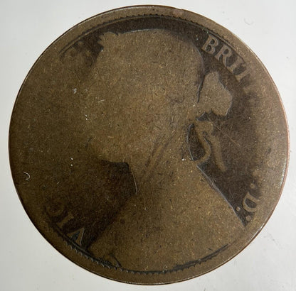 1874 Victoria One Penny Coin | Fair Grade