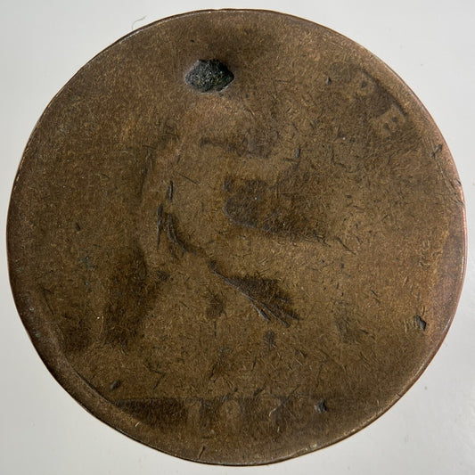 1879 Victoria One Penny Coin | Worn Grade