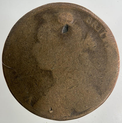 1879 Victoria One Penny Coin | Worn Grade