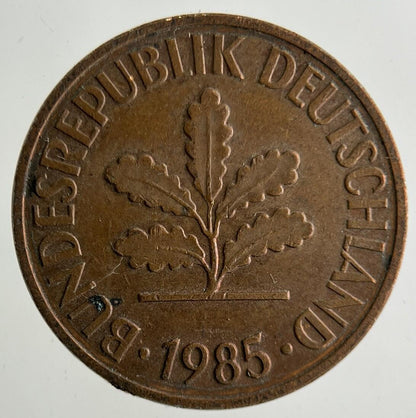 1985 Germany 2 Pfennig Coin | Fine Collectable Grade