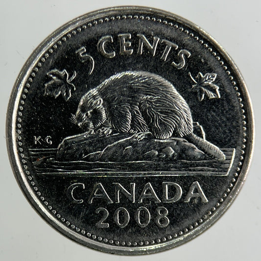 2008 Canada 5 Cents Coin | Fine Collectable Grade