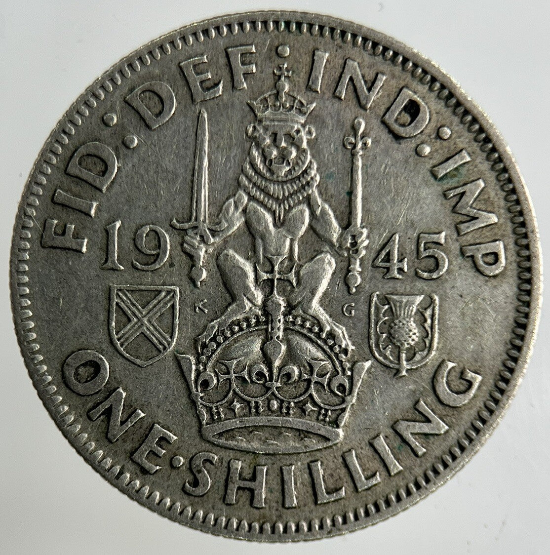 1945 George VI Shilling Silver Coin | Fine Collectable Grade