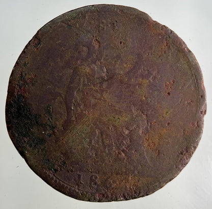 British Victoria One Penny Coin | Worn Grade