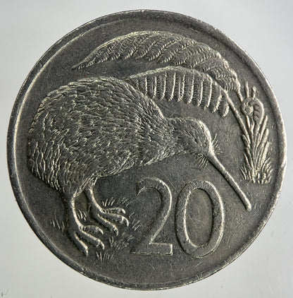 1976 New Zealand 20 Cents Coin | Fine Collectable Grade